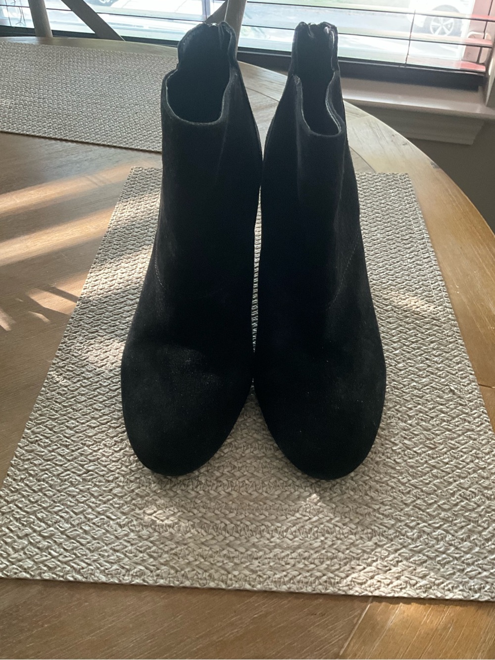 Nine West Black Women's Suede Ankle Boots  Size 10 1/2